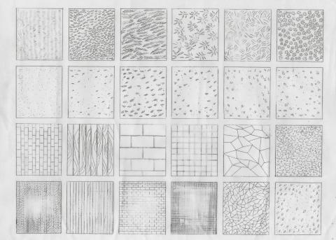 texture sketches by first year student