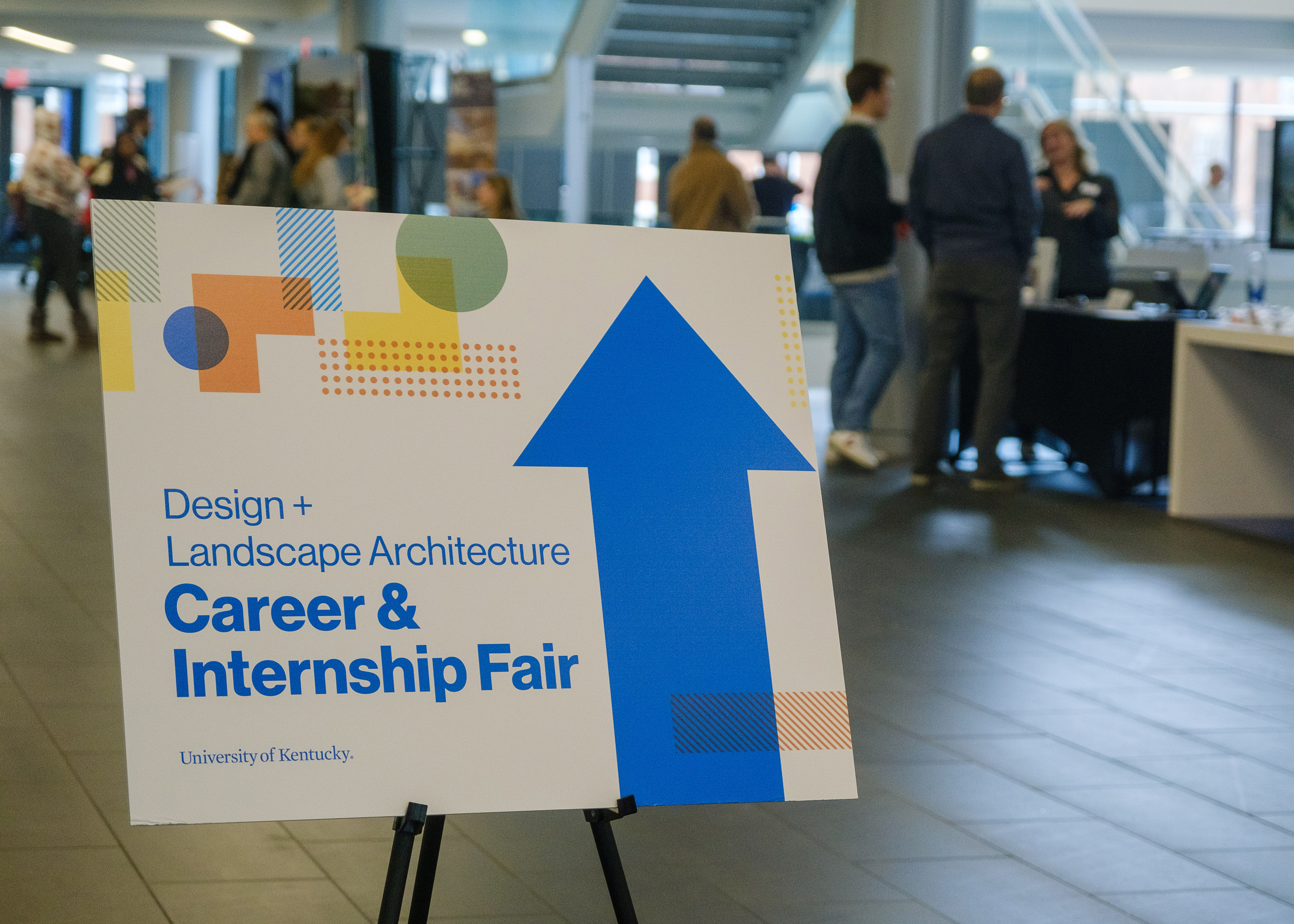 photograph of signage for the Design and Landscape Architecture Career and Internship Fair