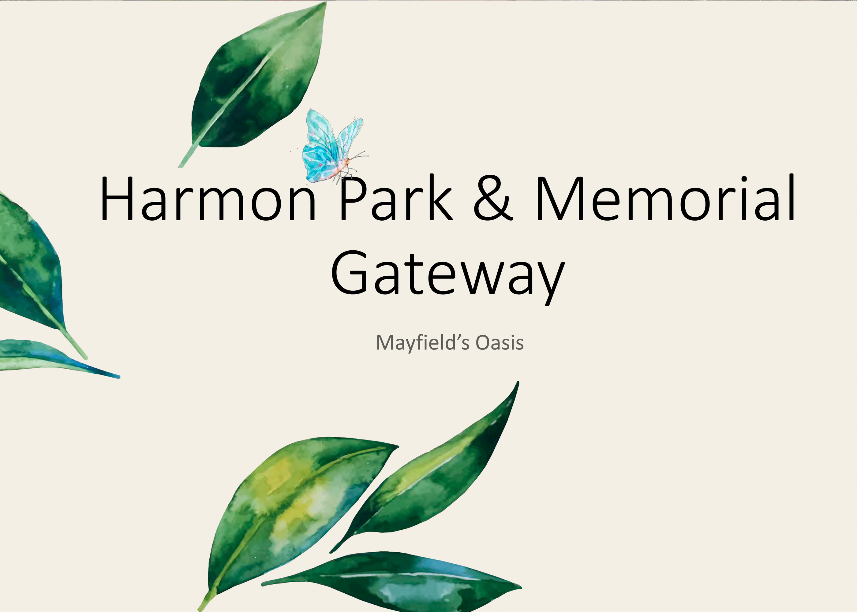 Cover image for student project titled Harmon Park and Memorial Gateway