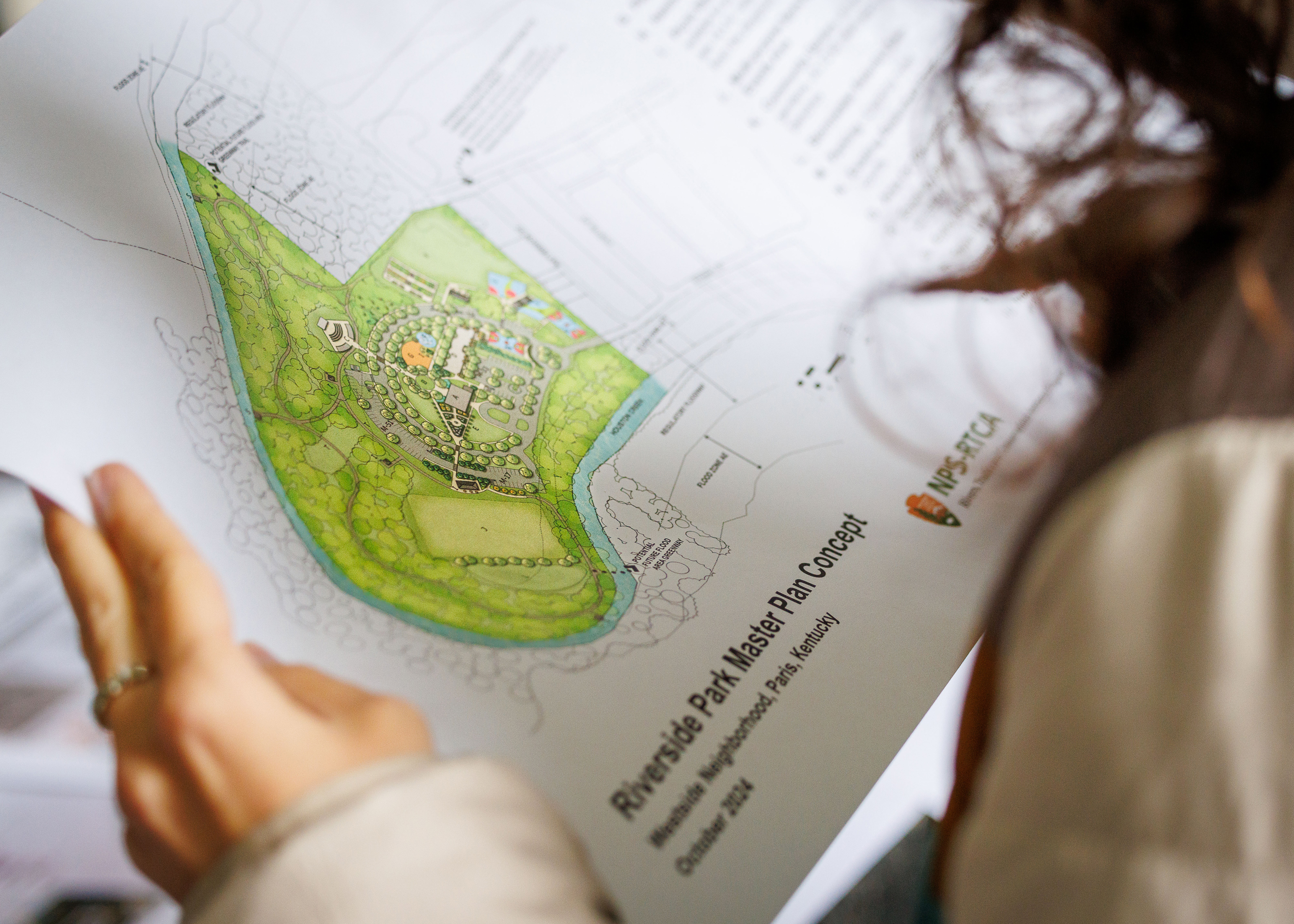 photograph of plan for park in paris, ky.