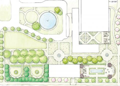 Student design plan for hospital space