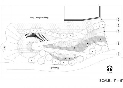 Plan drawing by student for construction methods and materials