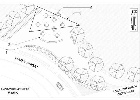 Plan drawing by student for construction methods and materials