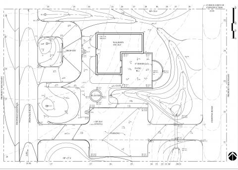 grading and drainage assignment in autoCAD