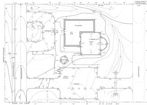 grading and drainage assignment in autoCAD