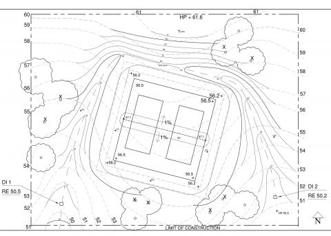 grading and drainage assignment in autoCAD