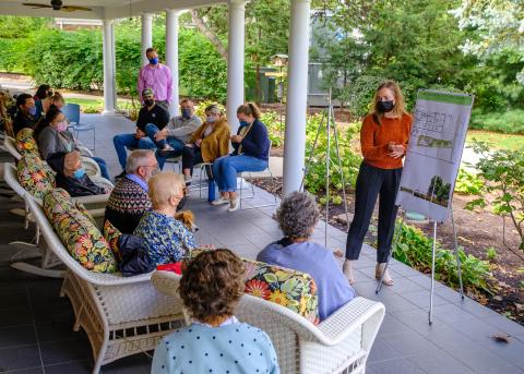 Student presentations at Ashland Terrace, a retirement home.