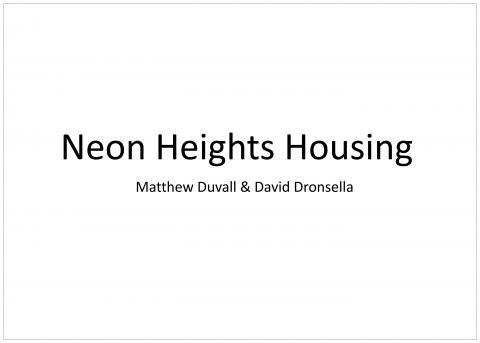 Graphic Introducing Neon Heights Housing