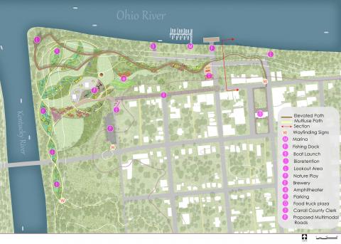 rendering of plans for carrolton kentucky, enlarged